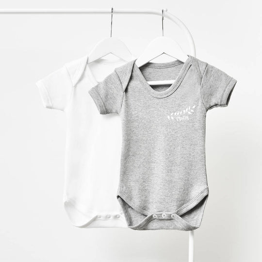 Laurel Personalised Short Sleeve Babygrow