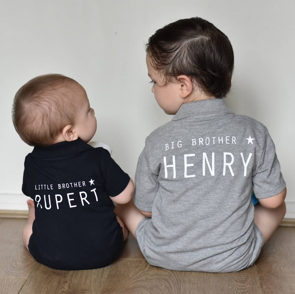 Personalised Little Brother, Big Brother Gift Set