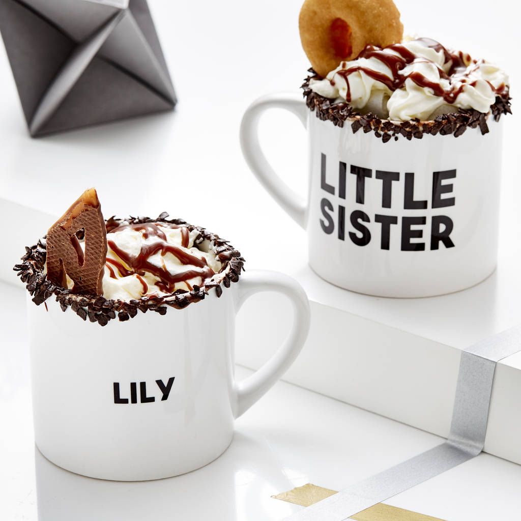 Personalised Little Sister Mug