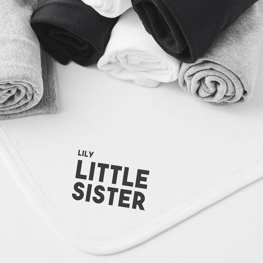 Personalised Little Sister Polo Babygrow