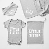 Personalised Little Sister Short Sleeve Babygrow