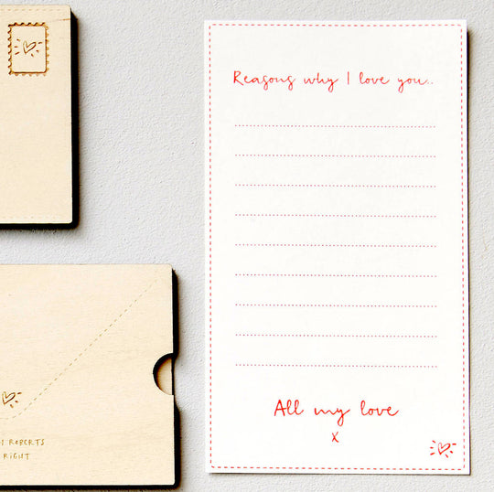 Personalised Love Letter Card