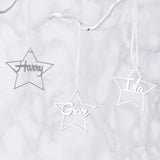 Personalised Metallic Star Christmas Decoration