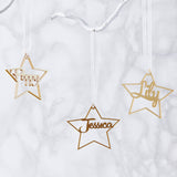 Personalised Metallic Star Christmas Decoration