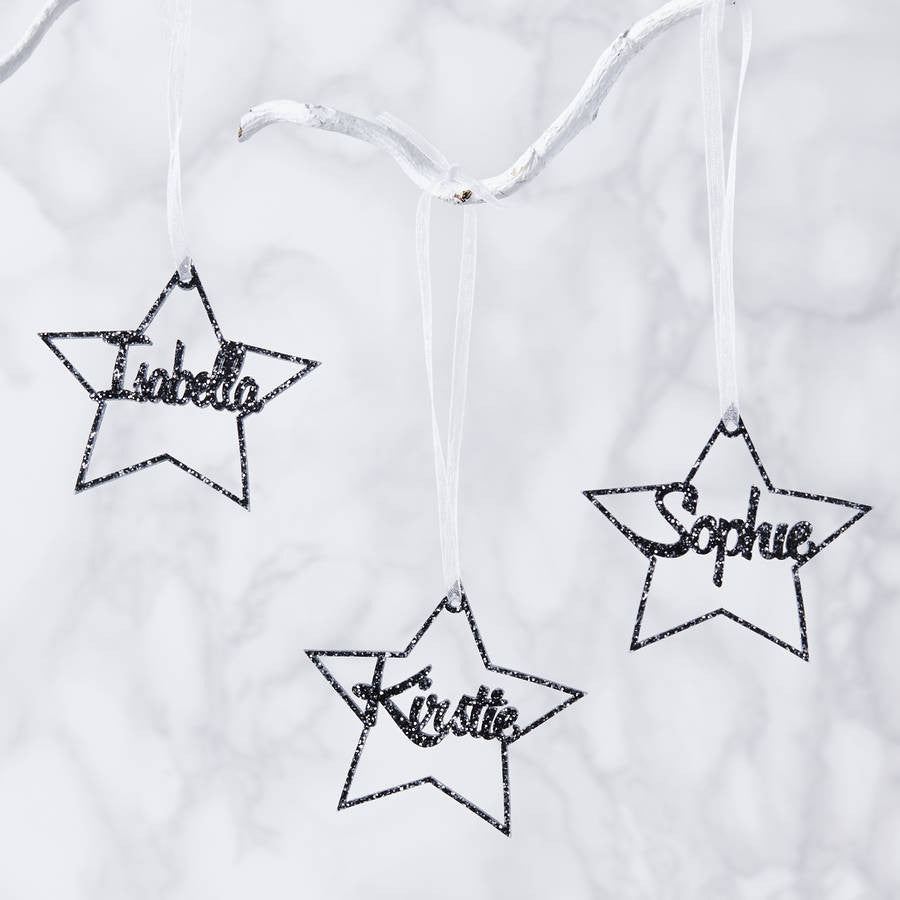 Personalised Metallic Star Christmas Decoration