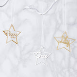 Personalised Metallic Star Christmas Decoration