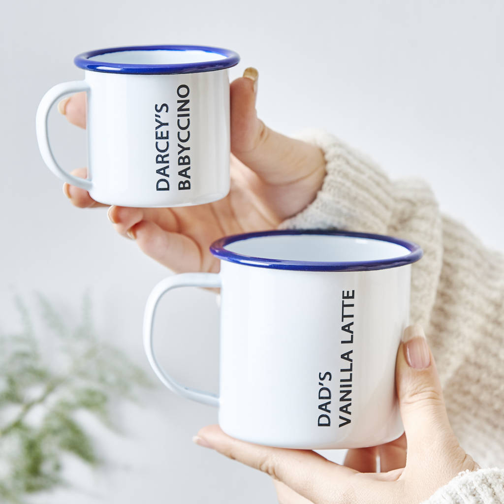 Personalised Mini Enamel Mug For Children