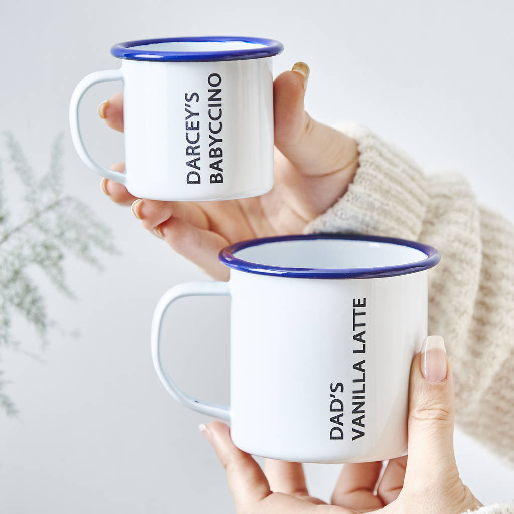 Personalised Mini Enamel Mug For Children