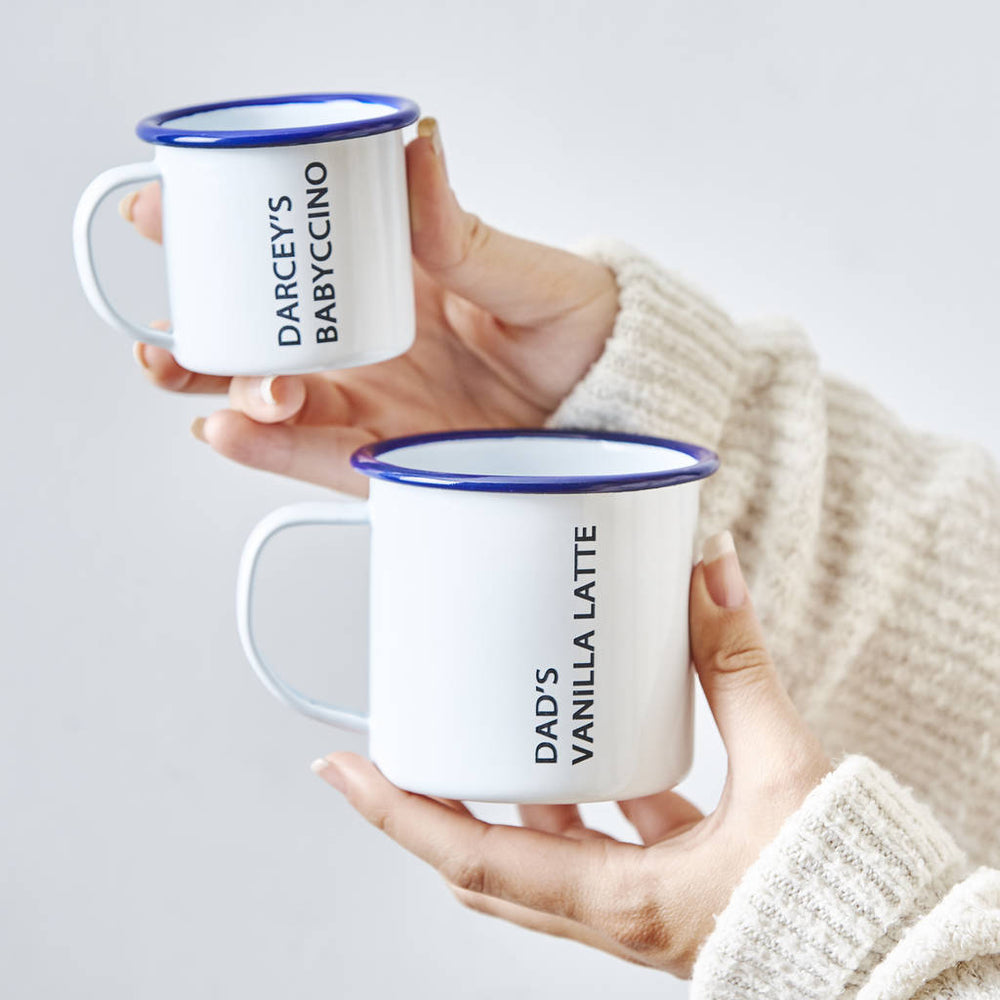 Personalised Mini Enamel Mug For Children