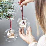 Personalised Mini Photo Glass Bauble