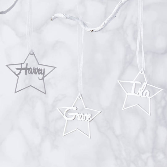 Personalised Star Christmas Decoration