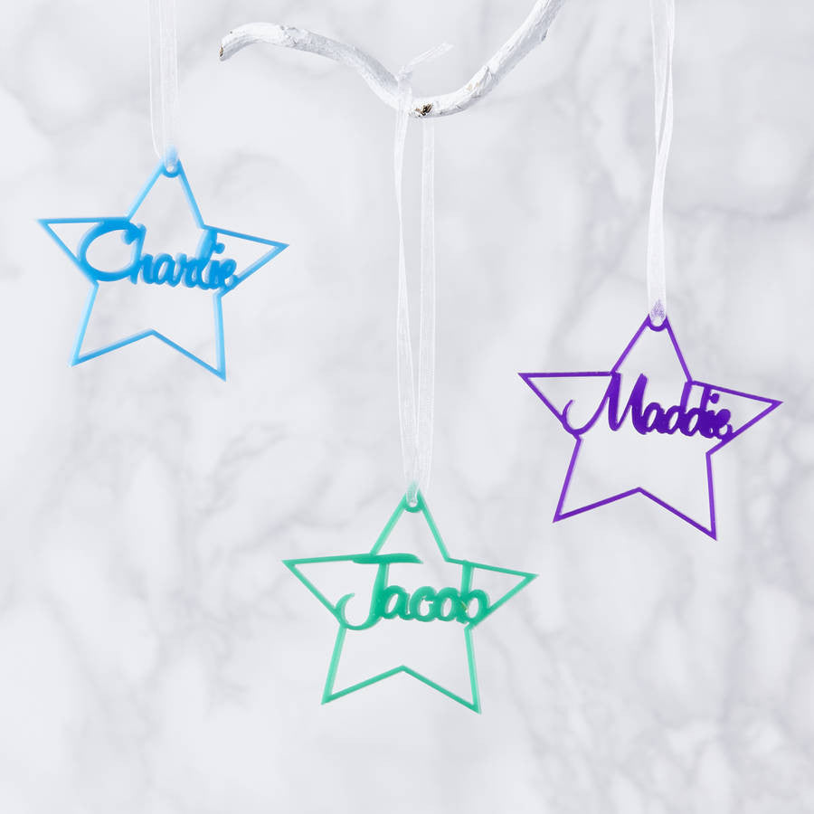 Personalised Star Christmas Decoration