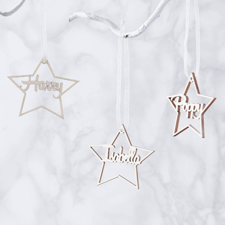 Personalised Star Christmas Decoration