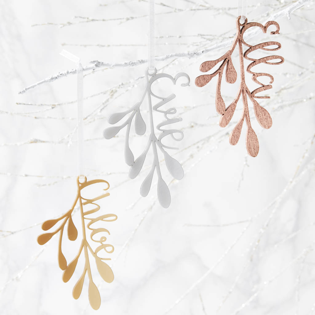 Personalised Mistletoe Christmas Decoration