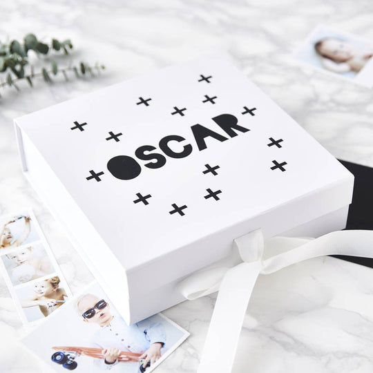 Personalised Monochrome Keepsake Box