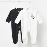 Moon And Star Personalised Baby Sleepsuit