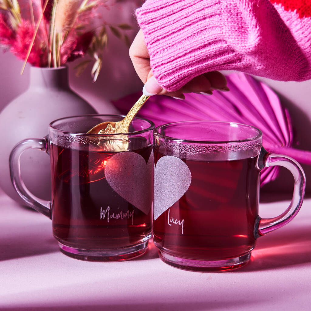 Personalised Mother's Day Glass Mug Set