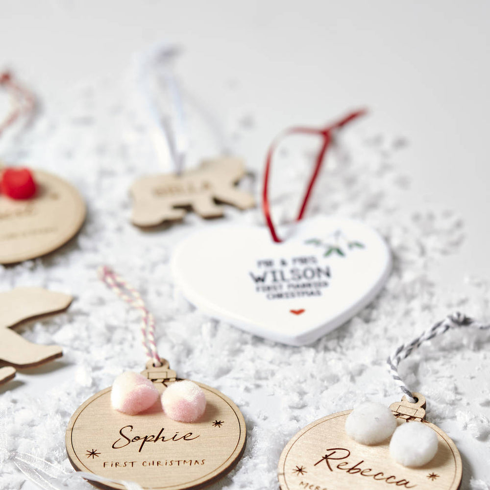 Couples Personalised Christmas Decoration