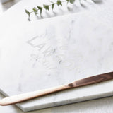 Personalised Mr And Mrs Marble Serving Board
