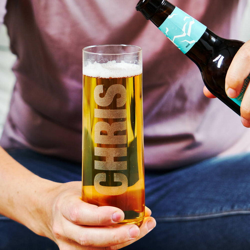 Personalised Name Beer Glass