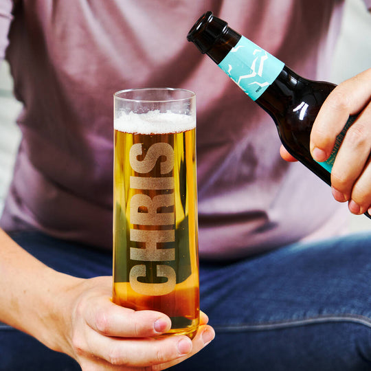 Personalised Name Beer Glass