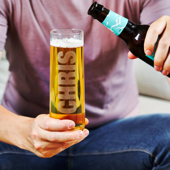 Personalised Name Beer Glass