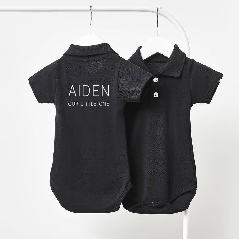 Mini Message Personalised Polo Babygrow