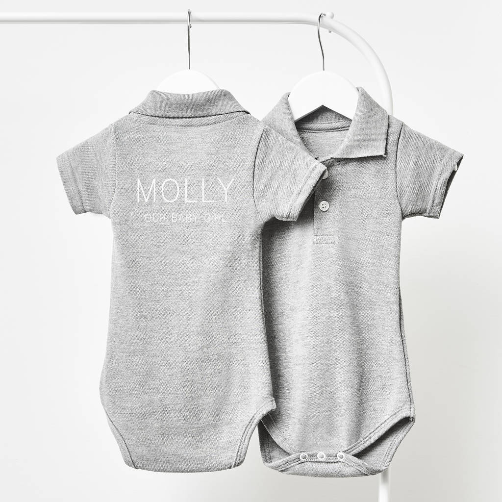 Mini Message Personalised Polo Babygrow