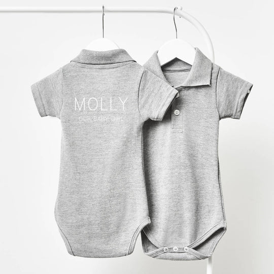 Mini Message Personalised Polo Babygrow