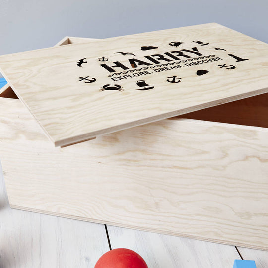 Personalised Nautical Children's Storage Crate