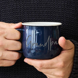 Personalised Navy Blue Enamel Mug
