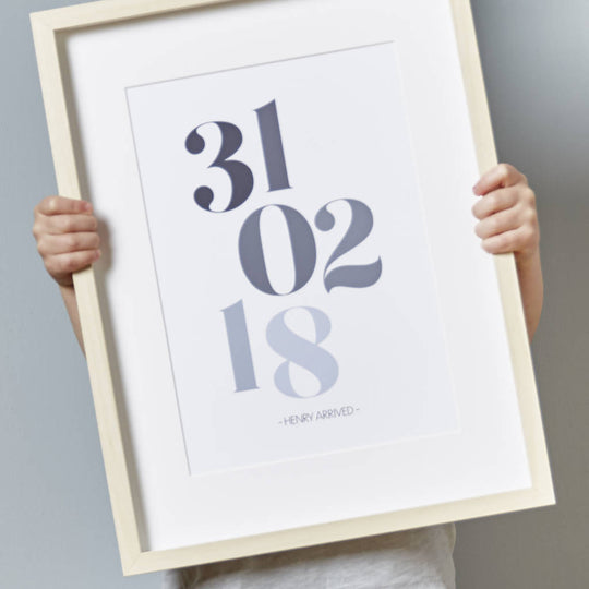 Personalised New Baby Date Print