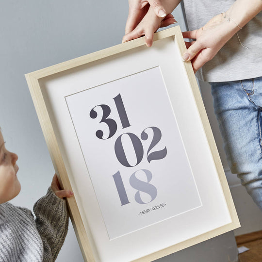 Personalised New Baby Date Print