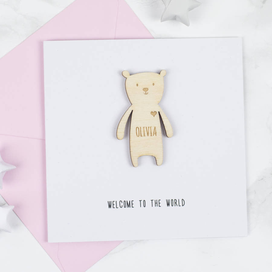 Personalised New Baby Keepsake Card