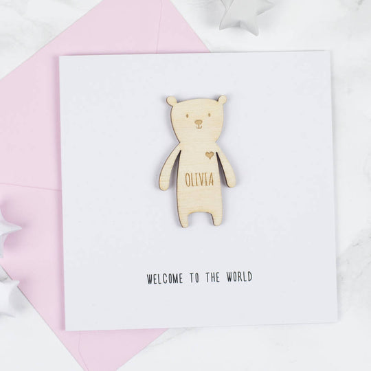 Personalised New Baby Keepsake Card