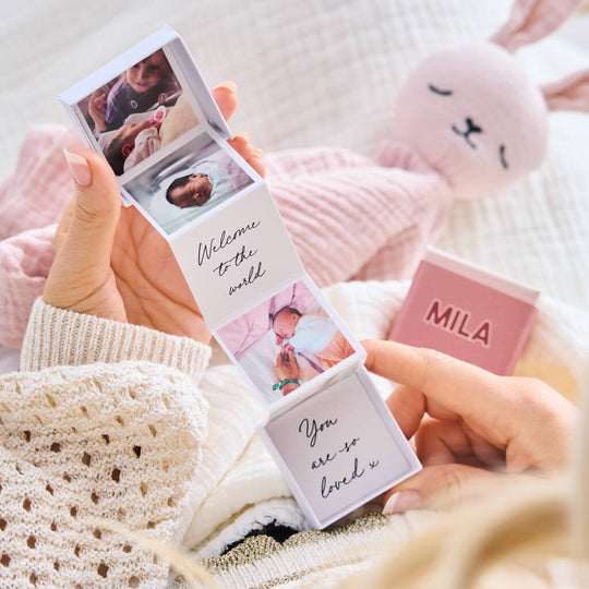 Personalised New Baby Photo Token Box