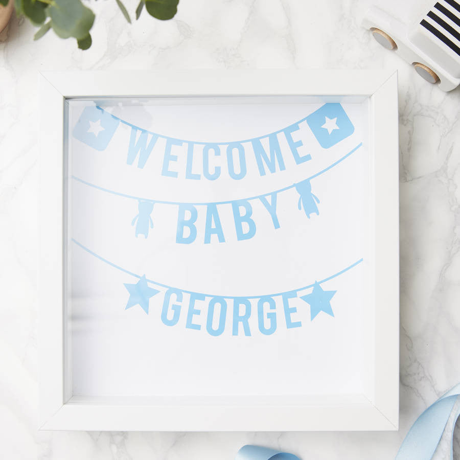 Personalised Framed New Baby Print