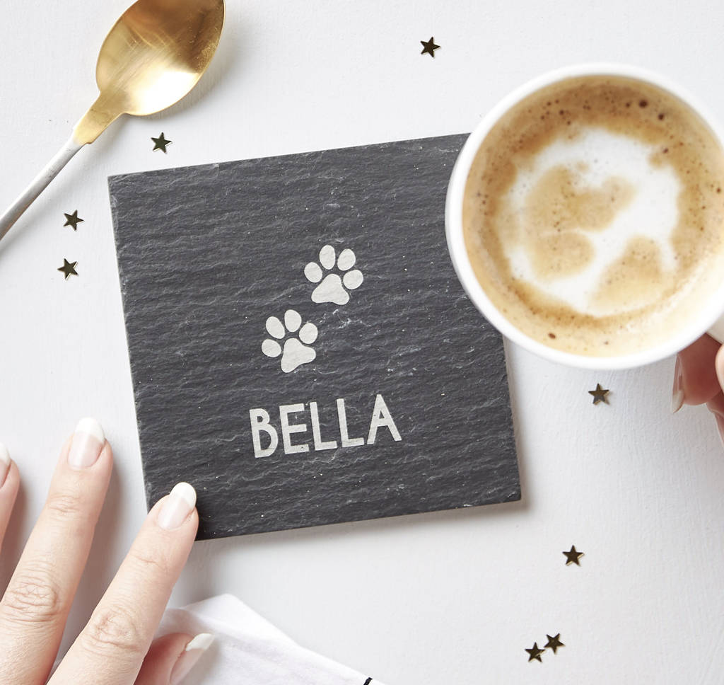 Personalised Pet Slate Coaster