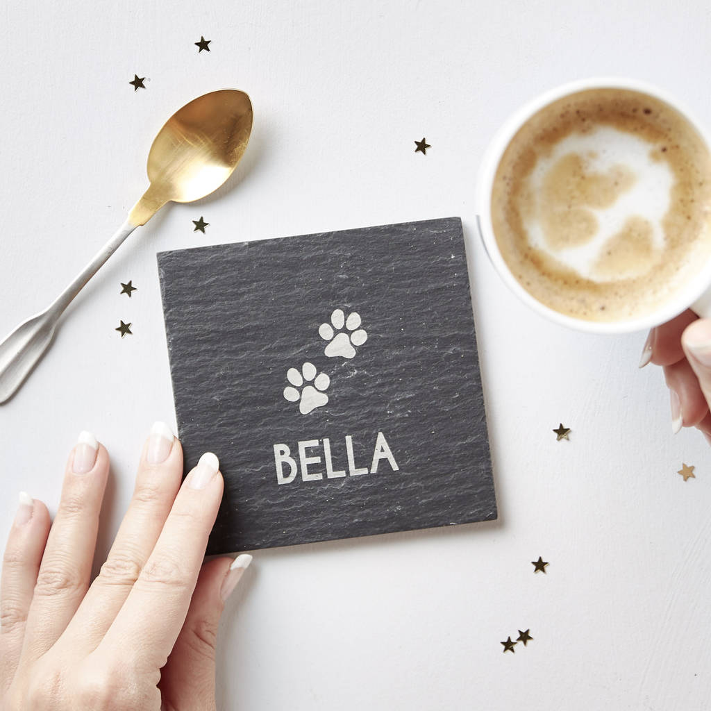 Personalised Pet Slate Coaster