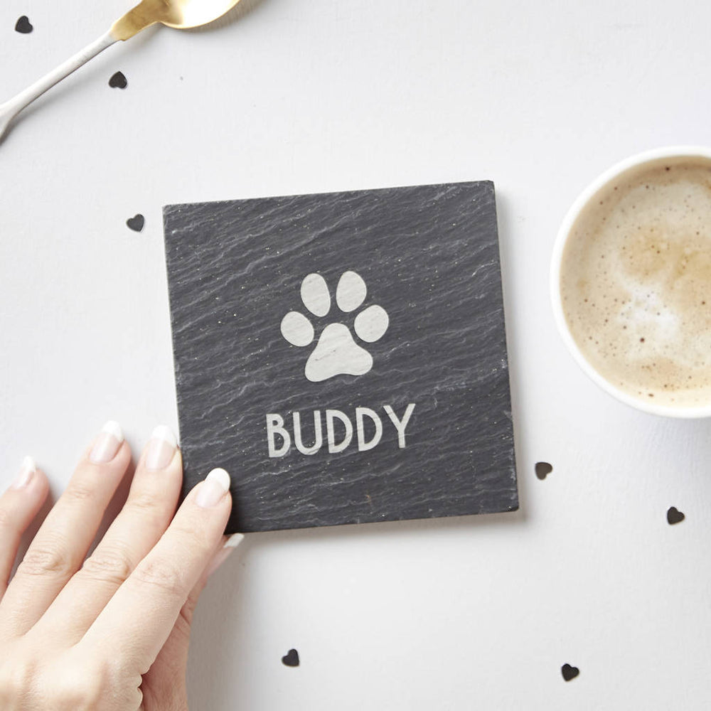 Personalised Pet Slate Coaster