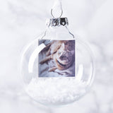 Personalised Photo Snow Globe Christmas Bauble