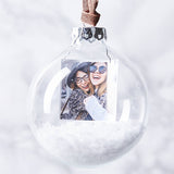 Personalised Photo Snow Globe Christmas Bauble