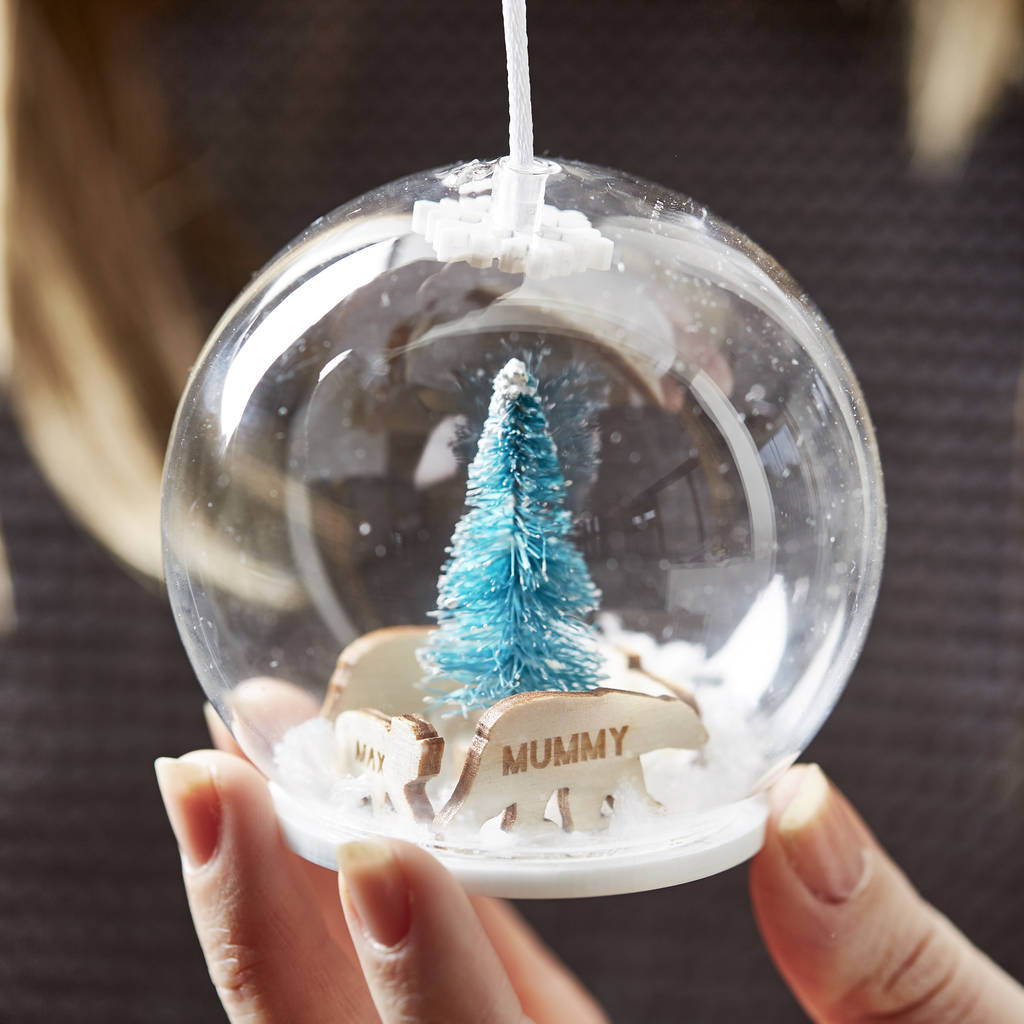 Personalised Polar Bear Family Bauble