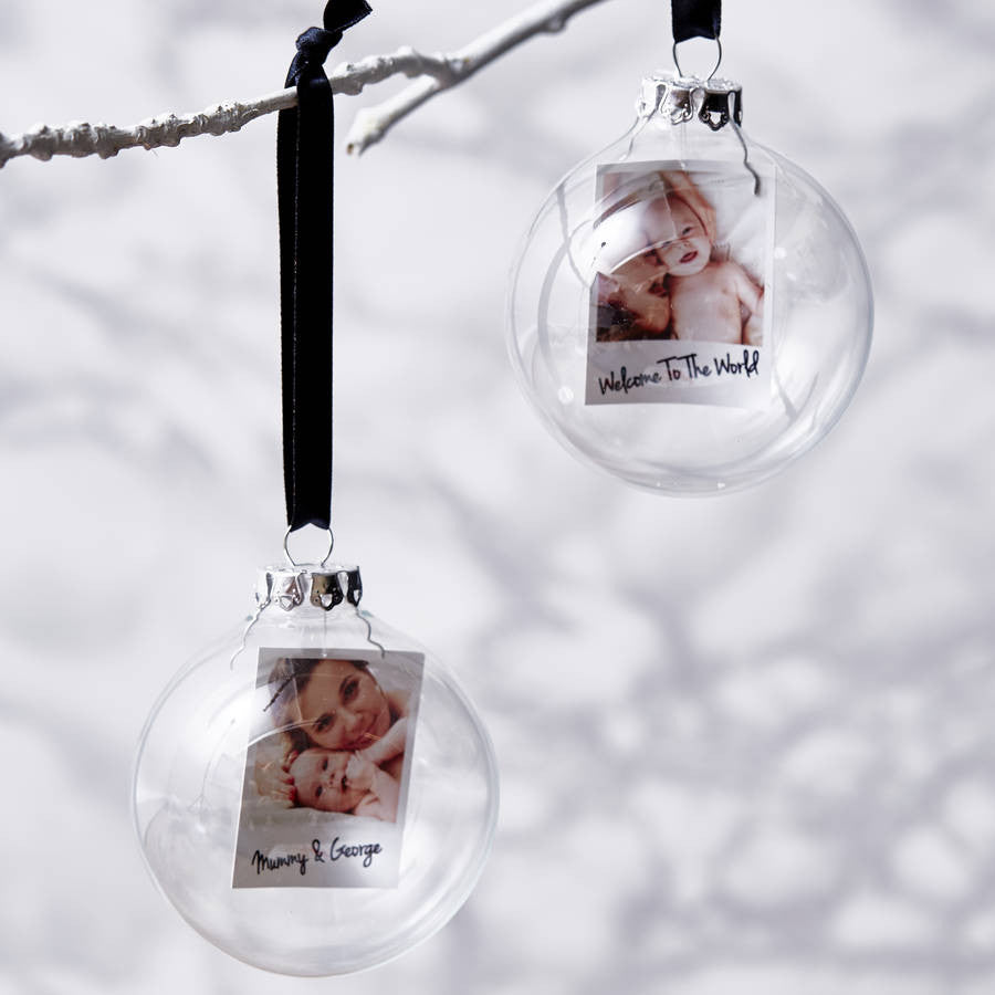 Personalised Photo Baby's First Christmas Bauble