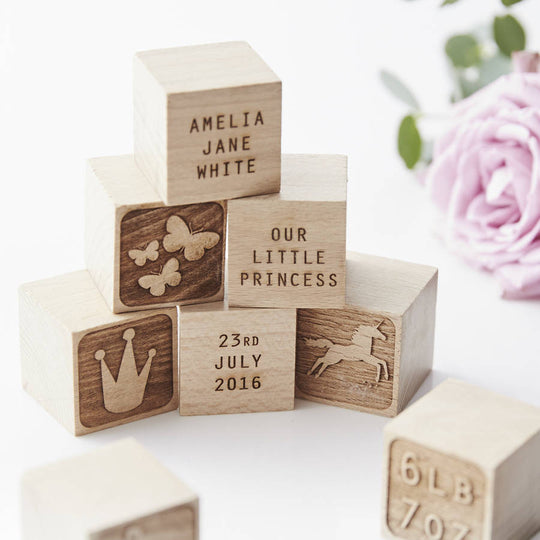 Personalised Princess Keepsake Building Blocks