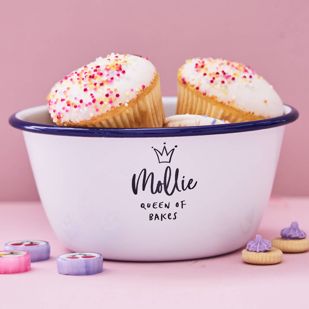 Personalised Queen Of Bakes Bowl