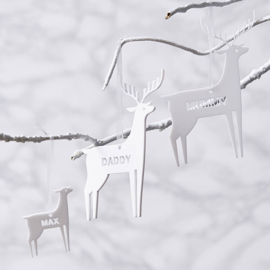 Personalised Reindeer Christmas Decoration