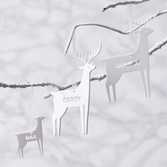 Personalised Reindeer Christmas Decoration