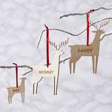 Personalised Scandinavian Reindeer Christmas Decoration