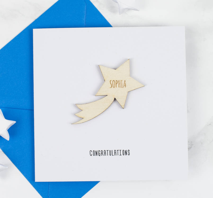 Personalised Shooting Star Congratulations Card